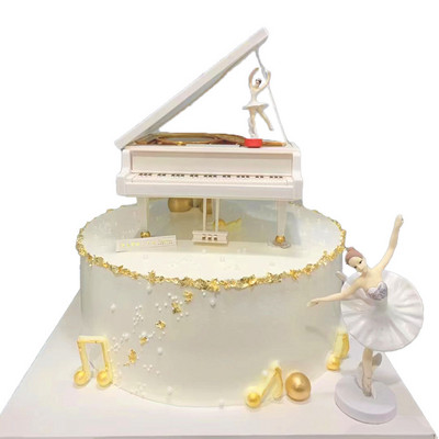 Figurină din plastic pentru pian, decorațiuni pentru petreceri tematice pentru muzică, pentru baby shower, decorațiuni pentru nunta, pentru copii, fete, muzică, pentru petrecerea de aniversare