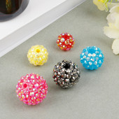 Vairumtirdzniecība 12 mm apaļas sveķu kuplas Bling sveķu lodīšu krelles DIY modes kaklarota rokassprādze Rotaslietas