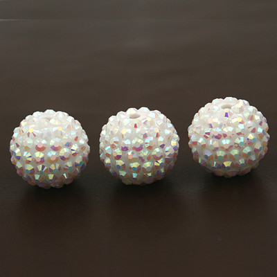 Vairumtirdzniecība 12 mm apaļas sveķu kuplas Bling sveķu lodīšu krelles DIY modes kaklarota rokassprādze Rotaslietas