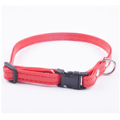 Ātri nolaižama mājdzīvnieka suņa kaķa kaklasiksna, divu līmeņu Pu ādas serviss kucēnu mājdzīvnieku kaklarota, regulējams izmērs XS SML 12 krāsas.