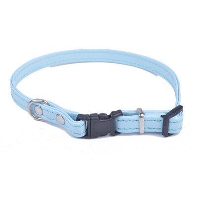 Ātri nolaižama mājdzīvnieka suņa kaķa kaklasiksna, divu līmeņu Pu ādas serviss kucēnu mājdzīvnieku kaklarota, regulējams izmērs XS SML 12 krāsas.