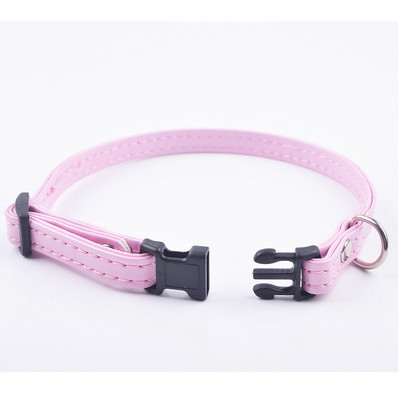 Ātri nolaižama mājdzīvnieka suņa kaķa kaklasiksna, divu līmeņu Pu ādas serviss kucēnu mājdzīvnieku kaklarota, regulējams izmērs XS SML 12 krāsas.