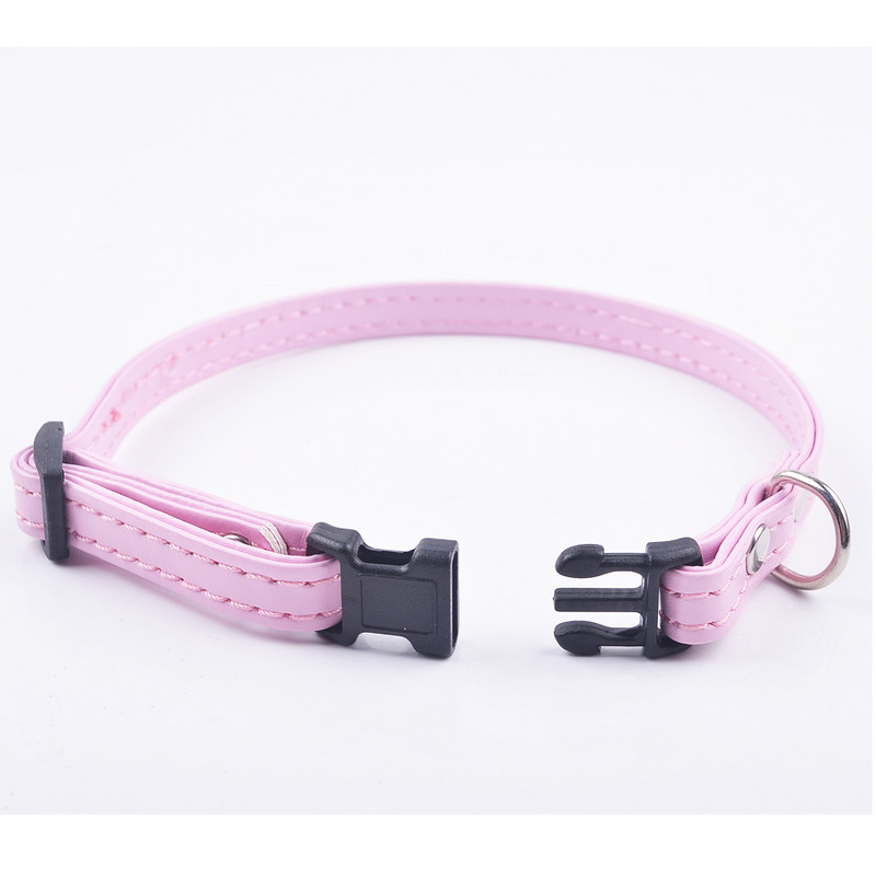 Ātri nolaižama mājdzīvnieka suņa kaķa kaklasiksna, divu līmeņu Pu ādas serviss kucēnu mājdzīvnieku kaklarota, regulējams izmērs XS SML 12 krāsas.