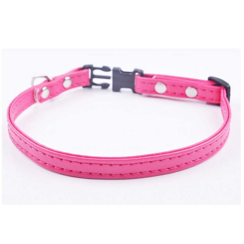 Ātri nolaižama mājdzīvnieka suņa kaķa kaklasiksna, divu līmeņu Pu ādas serviss kucēnu mājdzīvnieku kaklarota, regulējams izmērs XS SML 12 krāsas.