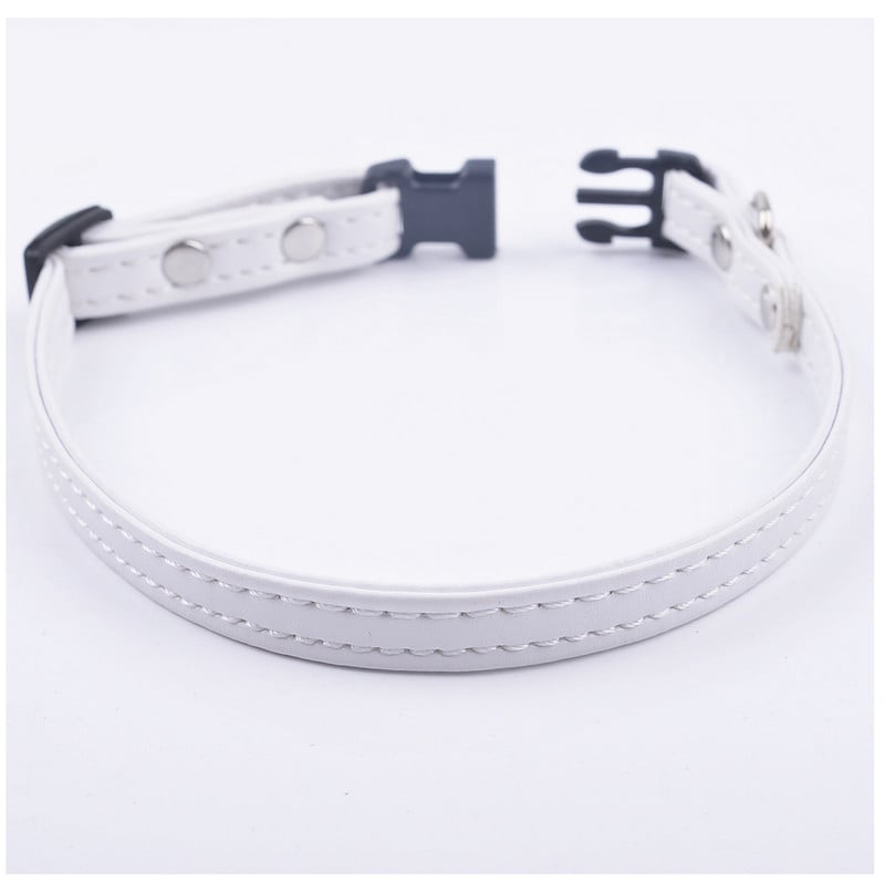 Ātri nolaižama mājdzīvnieka suņa kaķa kaklasiksna, divu līmeņu Pu ādas serviss kucēnu mājdzīvnieku kaklarota, regulējams izmērs XS SML 12 krāsas.