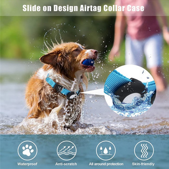 Γιακά σκύλου Airtag Nylon Pet Cat Dog Anti-Lost Collar Κολάρο για κουτάβι με κολάρο με κουδούνια για Apple Air Tag