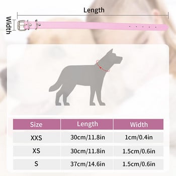 Δερμάτινο κολάρο σκύλου Comfort λαιμόκοψη Δερμάτινο γιακά σκύλου γάτας Ρυθμιζόμενο ανθεκτικό κολιέ για κουτάβι Μικρά μεσαία αξεσουάρ για κατοικίδια για σκύλους
