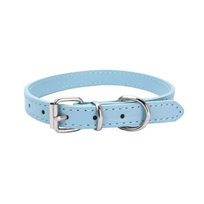 Suņa ādas kaklasiksna Komforta kaklasiksna Suņa kaķa ādas apkakle Regulējama, izturīga kucēnu kaklarotas Mazi vidēji suņu mājdzīvnieku aksesuāri