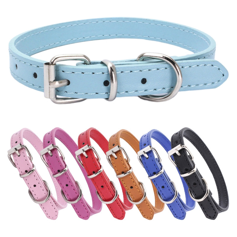 Suņa ādas kaklasiksna Komforta kaklasiksna Suņa kaķa ādas apkakle Regulējama, izturīga kucēnu kaklarotas Mazi vidēji suņu mājdzīvnieku aksesuāri