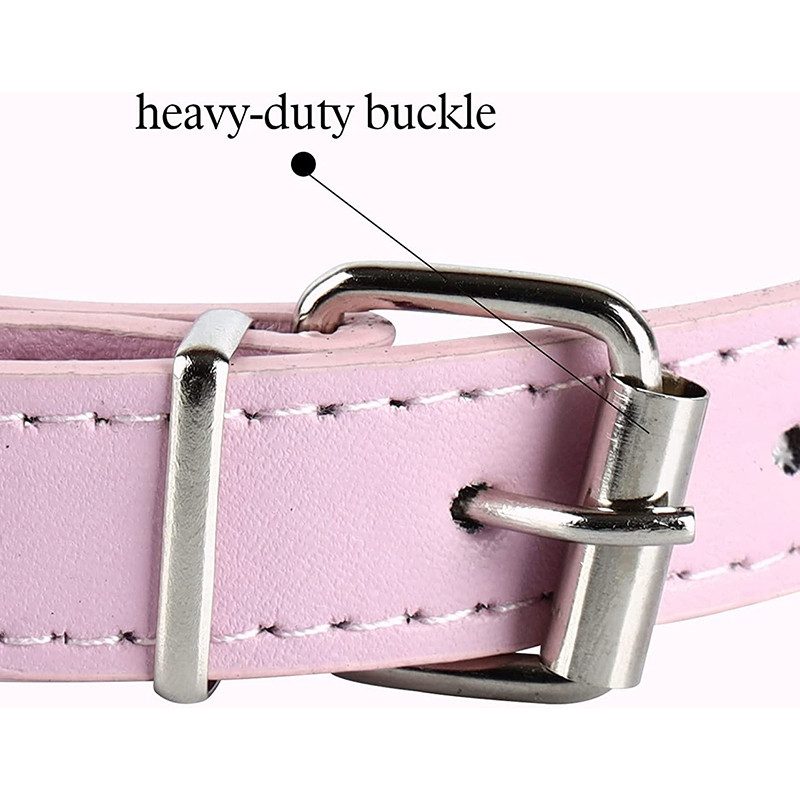 Suņa ādas kaklasiksna Komforta kaklasiksna Suņa kaķa ādas apkakle Regulējama, izturīga kucēnu kaklarotas Mazi vidēji suņu mājdzīvnieku aksesuāri