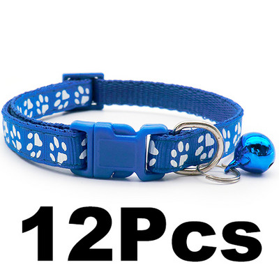 12 gab. vairumtirdzniecība ar zvana kakla siksnām Smalkas drošības gadījuma neilona suņa kakla siksna Modes regulējama mājdzīvnieka kaķa kucēna kaklasiksna