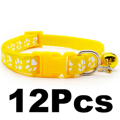 12 gab. vairumtirdzniecība ar zvana kakla siksnām Smalkas drošības gadījuma neilona suņa kakla siksna Modes regulējama mājdzīvnieka kaķa kucēna kaklasiksna