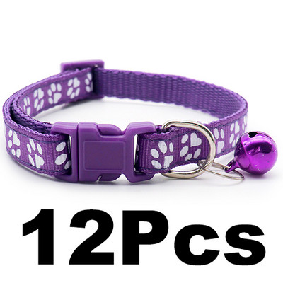 12 gab. vairumtirdzniecība ar zvana kakla siksnām Smalkas drošības gadījuma neilona suņa kakla siksna Modes regulējama mājdzīvnieka kaķa kucēna kaklasiksna