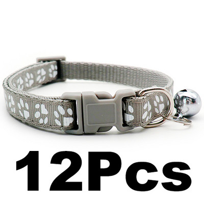 12 gab. vairumtirdzniecība ar zvana kakla siksnām Smalkas drošības gadījuma neilona suņa kakla siksna Modes regulējama mājdzīvnieka kaķa kucēna kaklasiksna