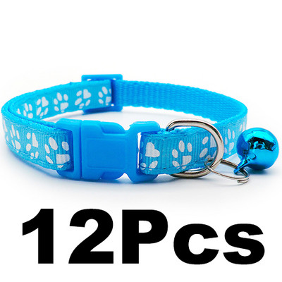 12 gab. vairumtirdzniecība ar zvana kakla siksnām Smalkas drošības gadījuma neilona suņa kakla siksna Modes regulējama mājdzīvnieka kaķa kucēna kaklasiksna
