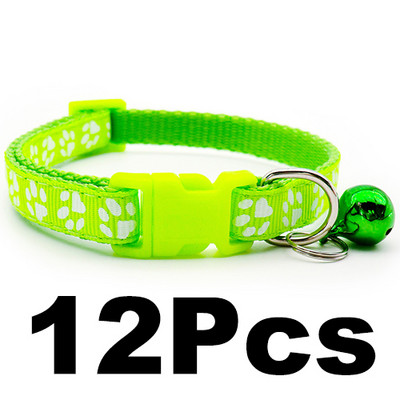 12 gab. vairumtirdzniecība ar zvana kakla siksnām Smalkas drošības gadījuma neilona suņa kakla siksna Modes regulējama mājdzīvnieka kaķa kucēna kaklasiksna