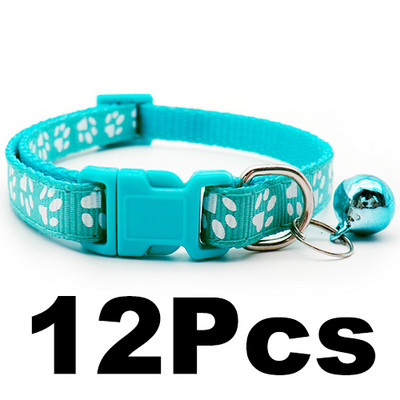 12 gab. vairumtirdzniecība ar zvana kakla siksnām Smalkas drošības gadījuma neilona suņa kakla siksna Modes regulējama mājdzīvnieka kaķa kucēna kaklasiksna