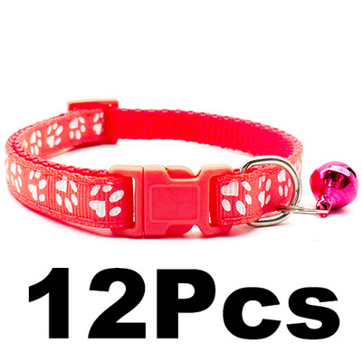 12 gab. vairumtirdzniecība ar zvana kakla siksnām Smalkas drošības gadījuma neilona suņa kakla siksna Modes regulējama mājdzīvnieka kaķa kucēna kaklasiksna