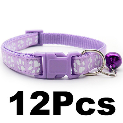 12 gab. vairumtirdzniecība ar zvana kakla siksnām Smalkas drošības gadījuma neilona suņa kakla siksna Modes regulējama mājdzīvnieka kaķa kucēna kaklasiksna