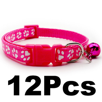 12 gab. vairumtirdzniecība ar zvana kakla siksnām Smalkas drošības gadījuma neilona suņa kakla siksna Modes regulējama mājdzīvnieka kaķa kucēna kaklasiksna