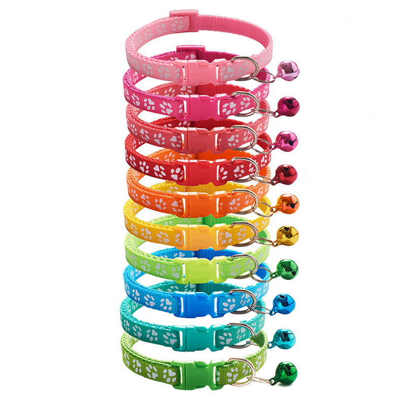 12 gab. vairumtirdzniecība ar zvana kakla siksnām Smalkas drošības gadījuma neilona suņa kakla siksna Modes regulējama mājdzīvnieka kaķa kucēna kaklasiksna