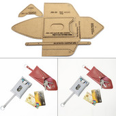 Odinis amatų asmeninis madingas raktų dėklas monetų piniginės kortelių dėklas Siuvimo raštas Kietas kraftpopierius ir akrilas „pasidaryk pats“ kraftpopierius temp.