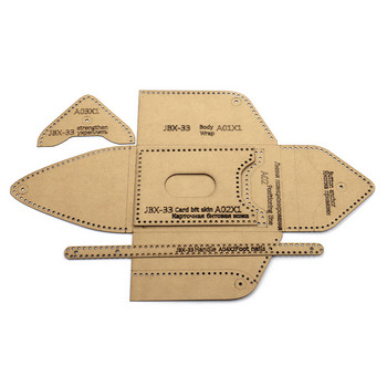 Δερμάτινο Craft Personality Fashion Κασετίνα Κέρμα Πορτοφόλι Κάρτα Θήκη Μοτίβο ραπτικής Σκληρό χαρτί Kraft και ακρυλικό DIY Kraft Paper Temp