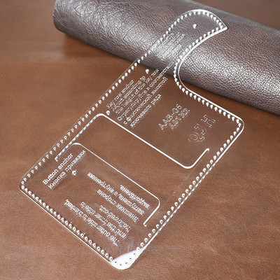 1 Odinio rankdarbių mados asmenybės raktų dėklo rinkinys, siuvamas kieto akrilo ir kraftpopieriaus trafareto šablonas 15,5 cm * 7 cm