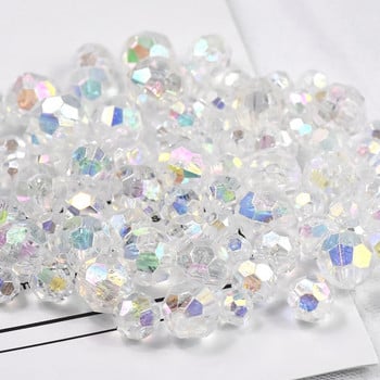 6mm 8mm 10mm Austria Crystal Beads Pearl Spacer Glass Bead DIY Σκουλαρίκια Βραχιόλι Choker Κολιέ Κοσμήματα Κατασκευής 30g