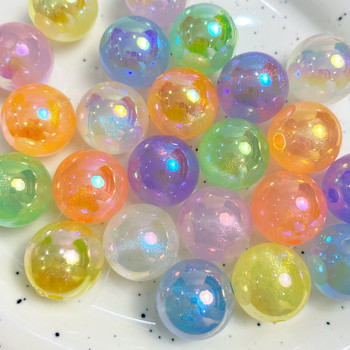 Φωτεινή λάμψη Στρογγυλές χαλαρές χάντρες διαχωρισμού για κοσμήματα που κατασκευάζουν λάμψη Rainbow Color DIY Βραχιόλι Γούρια μαλλιών Αξεσουάρ αλυσίδας τηλεφώνου