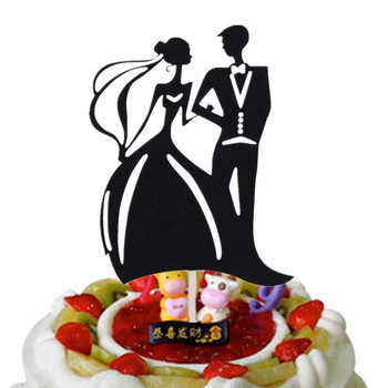 Хартиена торта Topper Love Heart Mr Mrs Wedding Decoration Bride Groom Marage Engagement Anniversary Party Cupcake Baking Decor DIY