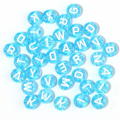 100 / iepakojumā akrila krāsas angļu burtu krelles caurspīdīgas konfektes krāsas sloksnes brīvas krelles, izgatavotas roku pērļošanas materiāls