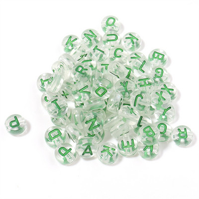 100 / iepakojumā akrila krāsas angļu burtu krelles caurspīdīgas konfektes krāsas sloksnes brīvas krelles, izgatavotas roku pērļošanas materiāls