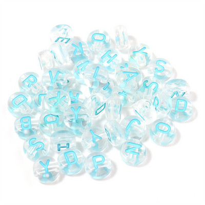 100 / iepakojumā akrila krāsas angļu burtu krelles caurspīdīgas konfektes krāsas sloksnes brīvas krelles, izgatavotas roku pērļošanas materiāls