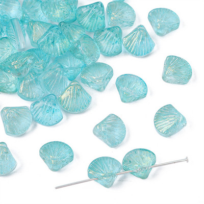 20 gab. 10 mm stikla lampas zelta folijas apvalka burvības krelles, vaļīgas starplikas krelles apģērba rokdarbiem.