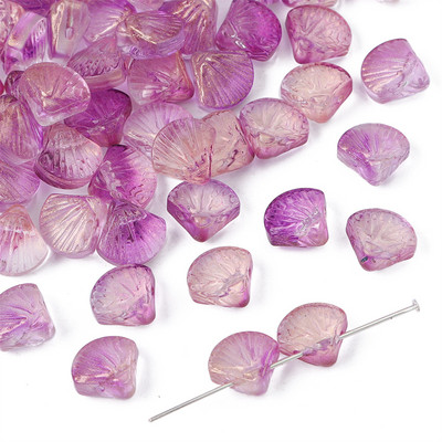 20 gab. 10 mm stikla lampas zelta folijas apvalka burvības krelles, vaļīgas starplikas krelles apģērba rokdarbiem.