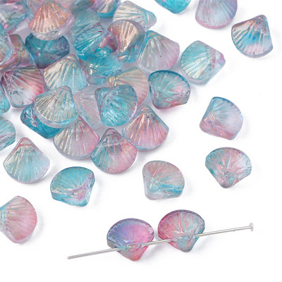 20 gab. 10 mm stikla lampas zelta folijas apvalka burvības krelles, vaļīgas starplikas krelles apģērba rokdarbiem.