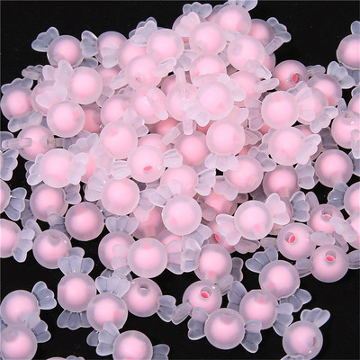 Matētas/caurspīdīgas akrila konfekšu krelles krelles vaļīgas krelles DIY juvelierizstrādājumu aksesuāri ar rokām austas rokassprādzes matu auklas krelles