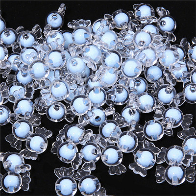 Matētas/caurspīdīgas akrila konfekšu krelles krelles vaļīgas krelles DIY juvelierizstrādājumu aksesuāri ar rokām austas rokassprādzes matu auklas krelles