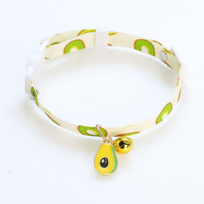 Vasaras augļu sērijas kaķu suņu kakla siksna Regulējama, jauka mājdzīvnieka kakla siksna, drošības sprādze kaķēnu kucēnu trīsdimensiju kulonu kaklasiksnas