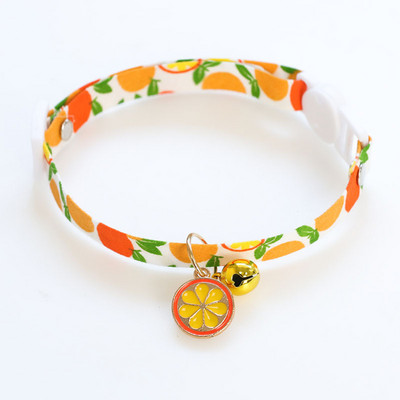 Vasaras augļu sērijas kaķu suņu kakla siksna Regulējama, jauka mājdzīvnieka kakla siksna, drošības sprādze kaķēnu kucēnu trīsdimensiju kulonu kaklasiksnas