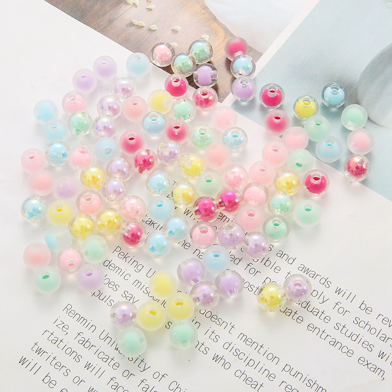 8 mm krāsainas akrila krelles, paštaisīta kaklarota, ar rokām darinātas austas rokassprādzes krelles rokdarbiem un juvelierizstrādājumu izgatavošanai