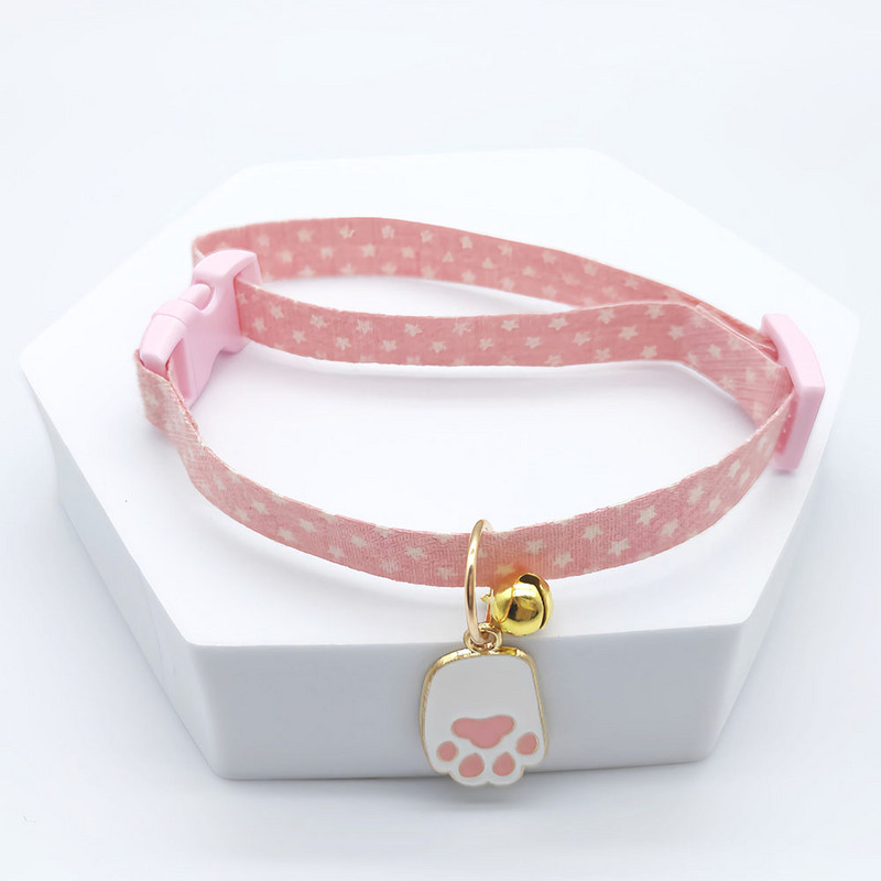 Jauna regulējama mājdzīvnieka kaklasiksna ar zvaniņu, maza suņa kaklarota ar jauku kulonu kaķu kopšanas kakla piederumiem kucēnu piederumi