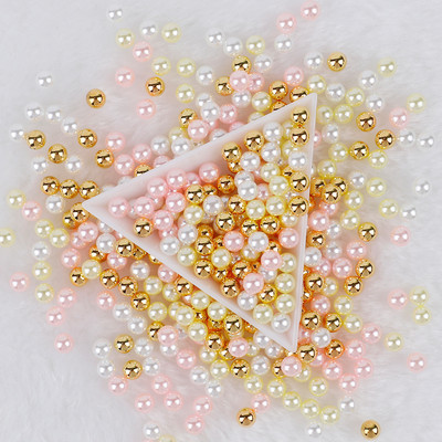 3-10 mm jaukta izmēra pērļu balta/pērļu neporaina apaļas imitācijas plastmasas pērļu krelles rokdarbiem un rotaslietu izgatavošanai