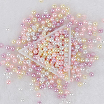 3-10 mm jaukta izmēra pērļu balta/pērļu neporaina apaļas imitācijas plastmasas pērļu krelles rokdarbiem un rotaslietu izgatavošanai