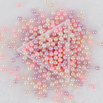 3-10 mm jaukta izmēra pērļu balta/pērļu neporaina apaļas imitācijas plastmasas pērļu krelles rokdarbiem un rotaslietu izgatavošanai