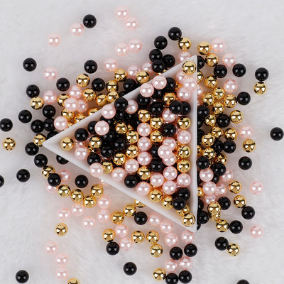 3-10 mm jaukta izmēra pērļu balta/pērļu neporaina apaļas imitācijas plastmasas pērļu krelles rokdarbiem un rotaslietu izgatavošanai