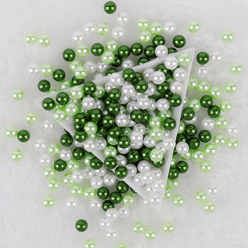 3-10 mm jaukta izmēra pērļu balta/pērļu neporaina apaļas imitācijas plastmasas pērļu krelles rokdarbiem un rotaslietu izgatavošanai
