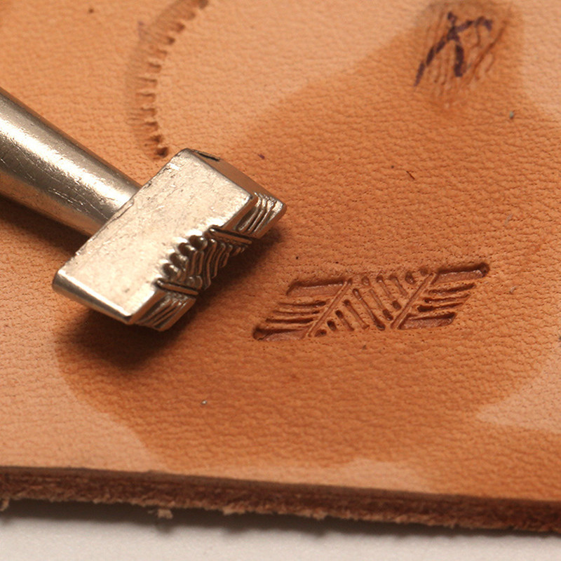 1 gab. Ādas griešanas reljefa rīks, ar rokām darināts ādas apdrukas zīmogs, dekoratīvs raksts, grebts