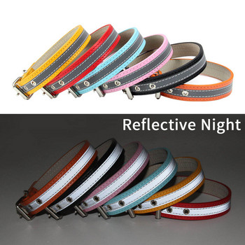 S-XXL κολάρο σκύλου Reflektive Night Safety Strap για λαιμό κουταβιού Μεταλλικό κολάρο με τρύπα ουράς για Small Medium Large Προϊόν για κατοικίδια σκύλου 6 Χρώματα